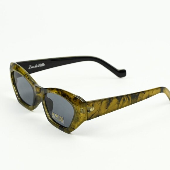 NIB - LUX DE VILLE - Moss Tortoise Injection Mold Frame  - SIMONE Sunglasses